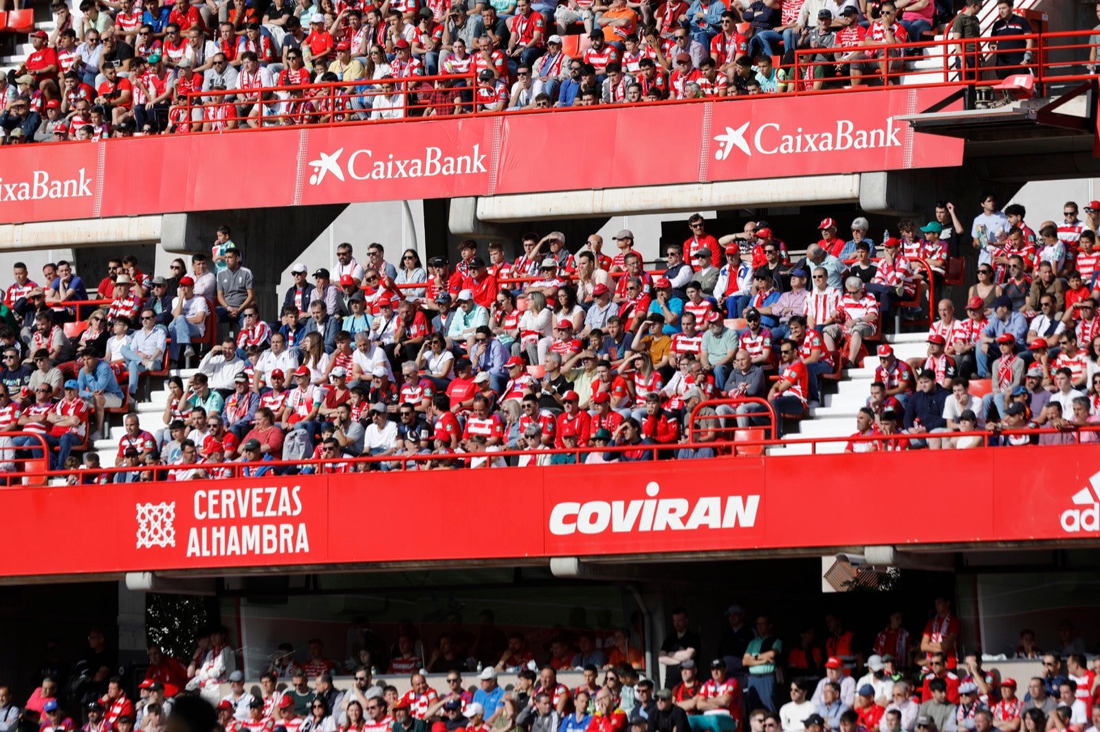 Encuéntrate en la grada en el Granada-Lugo