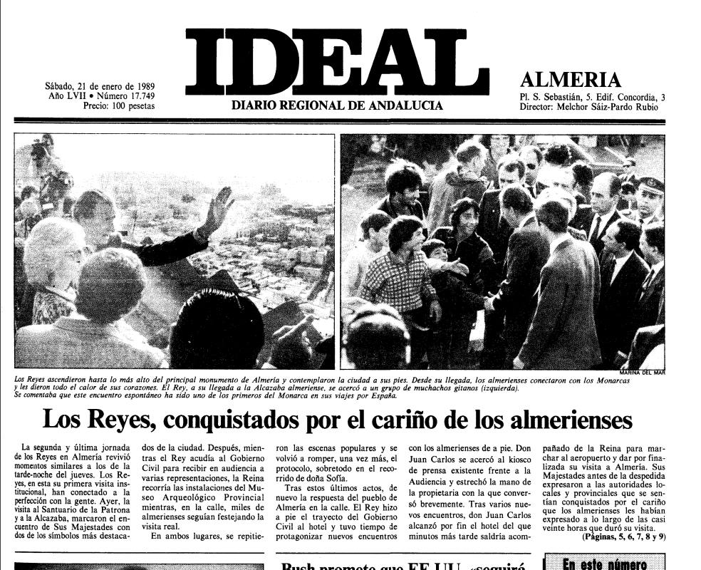 1989: Juan Carlos I y Sofía en Almería