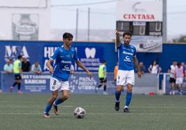 Acción de un partido del Utebo esta temporada