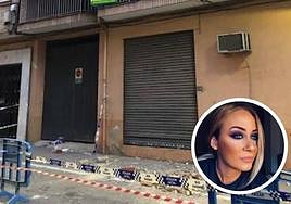 Imagen de la cornisa que cayó el pasado 11 de mayo de 2022 en Maracena. A la derecha, Paola, la joven que falleció cuando le cayó encima.