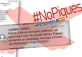 Mensaje de estafa que se manda a usuarios.