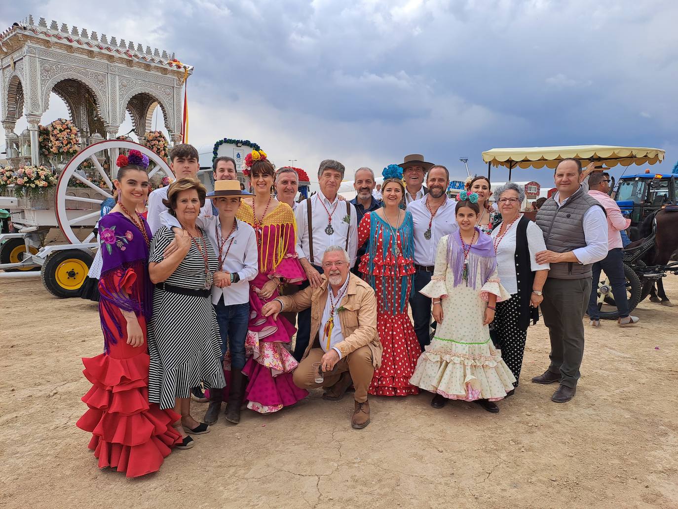 Foto de familia en el almuerzo.