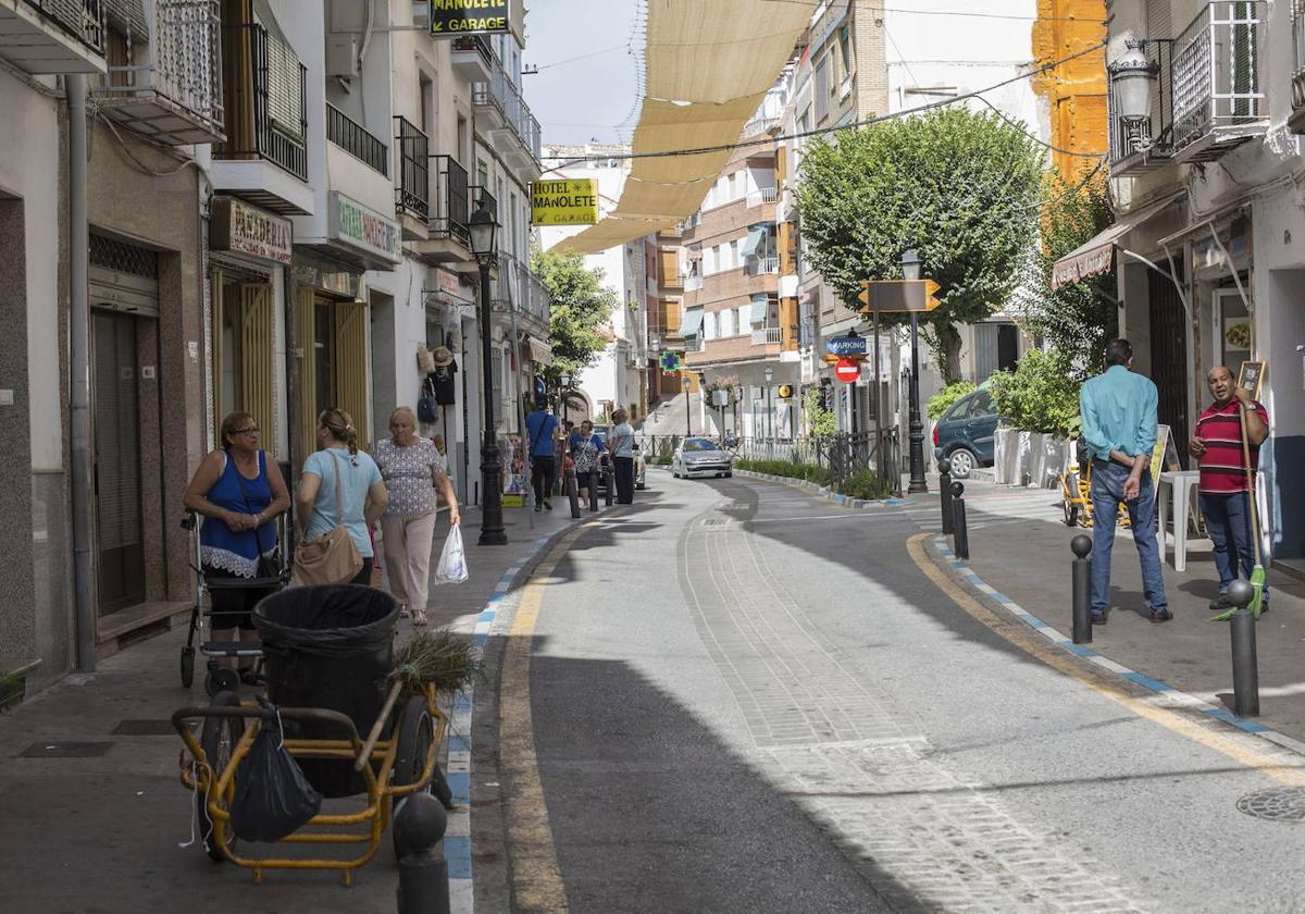 Una de las calles de Lanjarón.