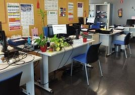 Un juzgado vacío durante una jornada de huelga.