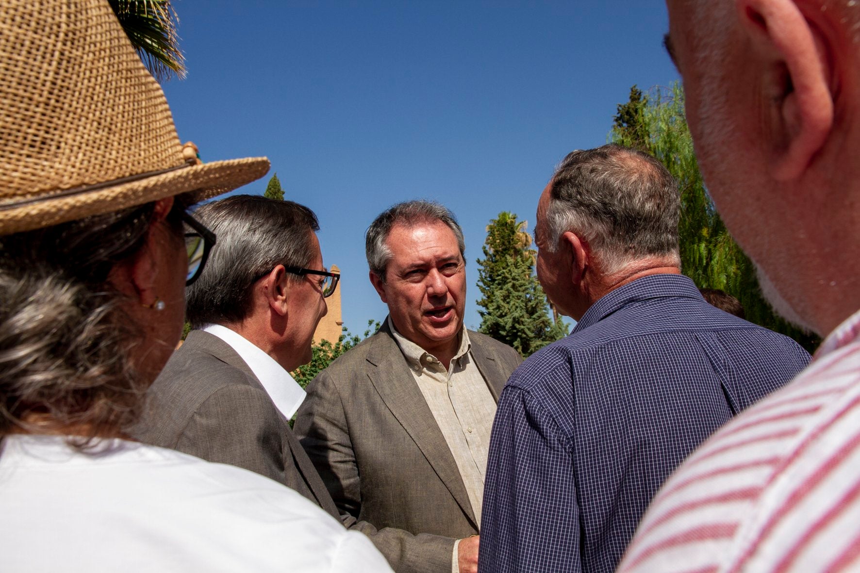 Juan Espadas, en su visita a Láchar este jueves
