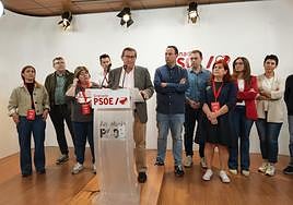 Ambiente en la sede provincia del PSOE tras los resultados electorales