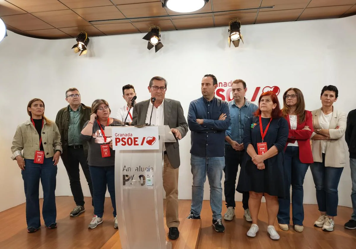 Ambiente en la sede provincia del PSOE tras los resultados electorales