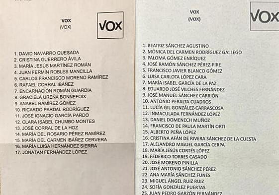 Cambio de papeletas.