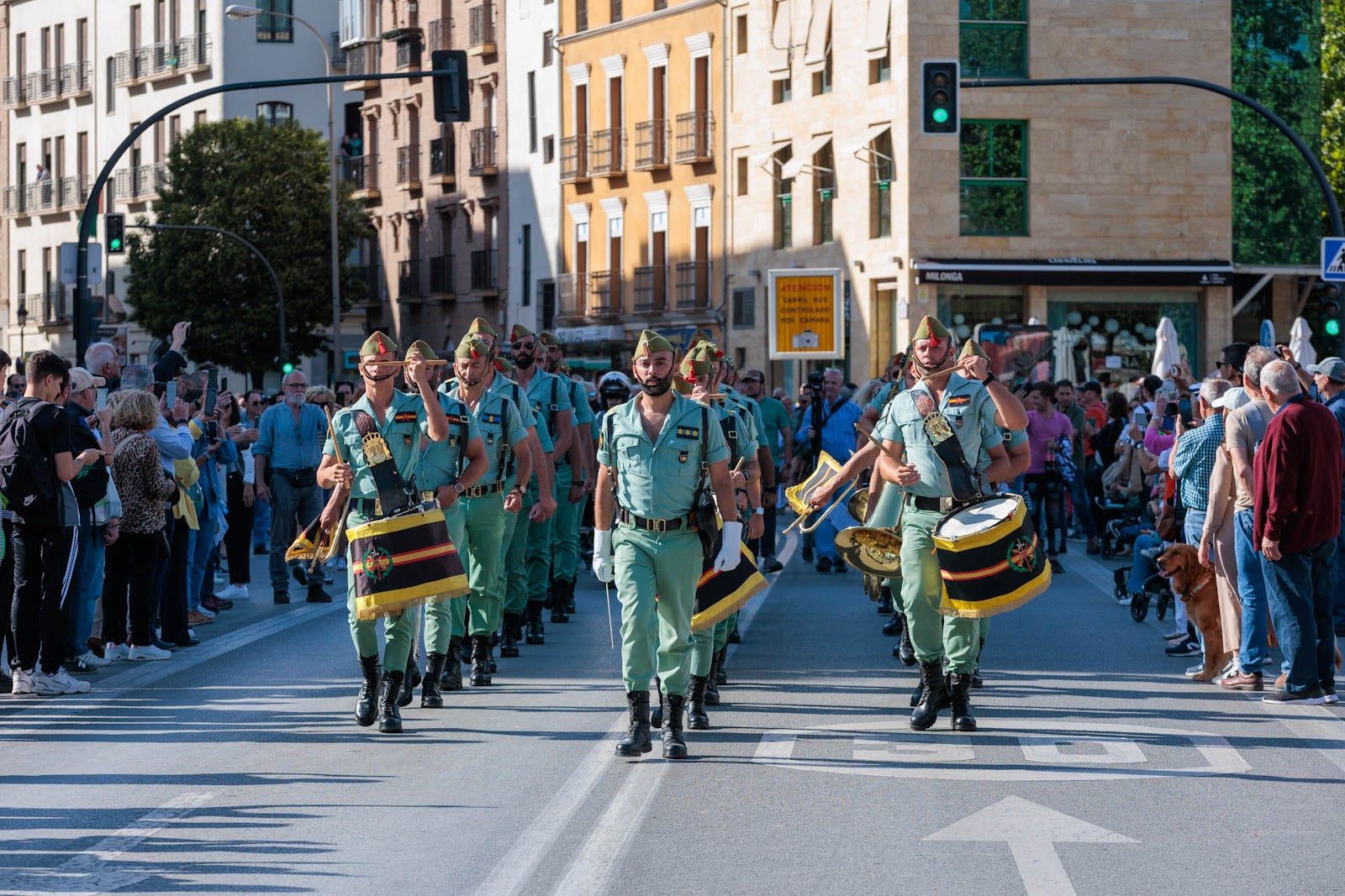 Las bandas de música marcan el paso del Día de las Fuerzas Armadas en Granada