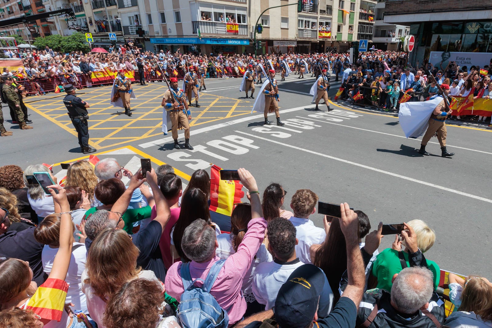 Las imágenes de los granadinos disfrutando del desfile de las Fuerzas Armadas