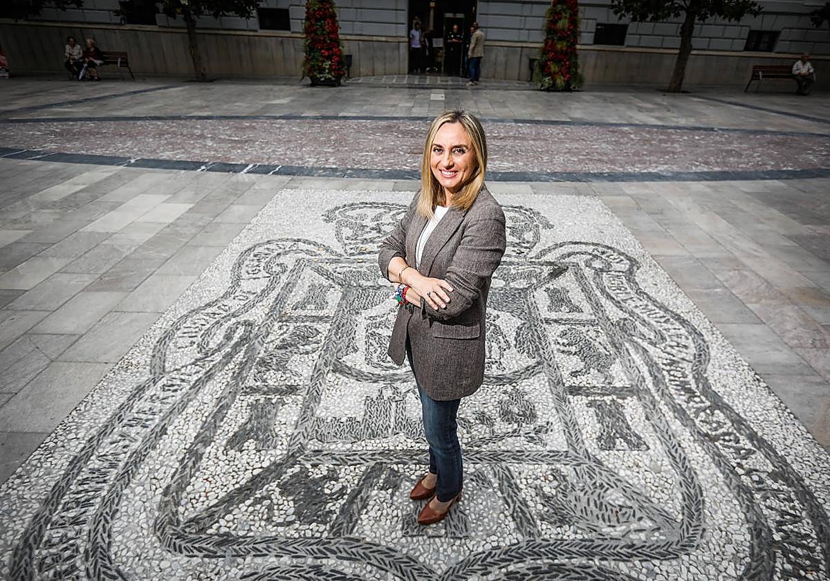Marifrán Carazo en la plaza del Carmen.