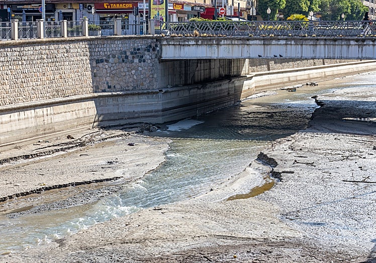 El Genil se abre paso entre el lodo.