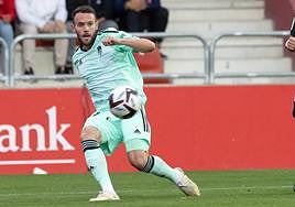 Quini, en su último partido, en Miranda de Ebro.