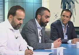 César Hernándo, Mohamed El Assy y Juanjo García, durante el programa.