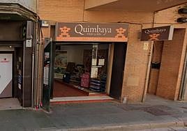 Exterior de la agencia de viajes 'Quimbaya', situada en la avenida Cago de Gata de la capital.