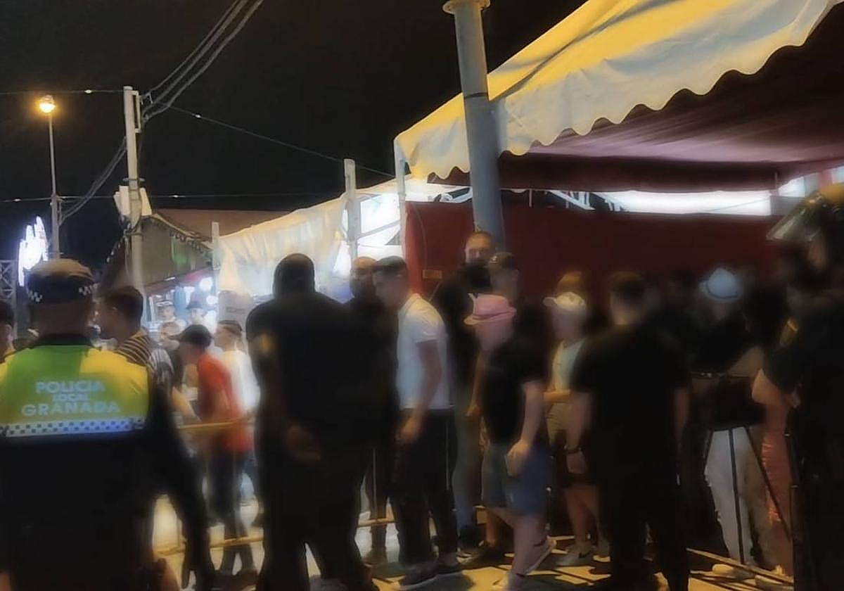 Imagen de una de las casetas desalojadas.