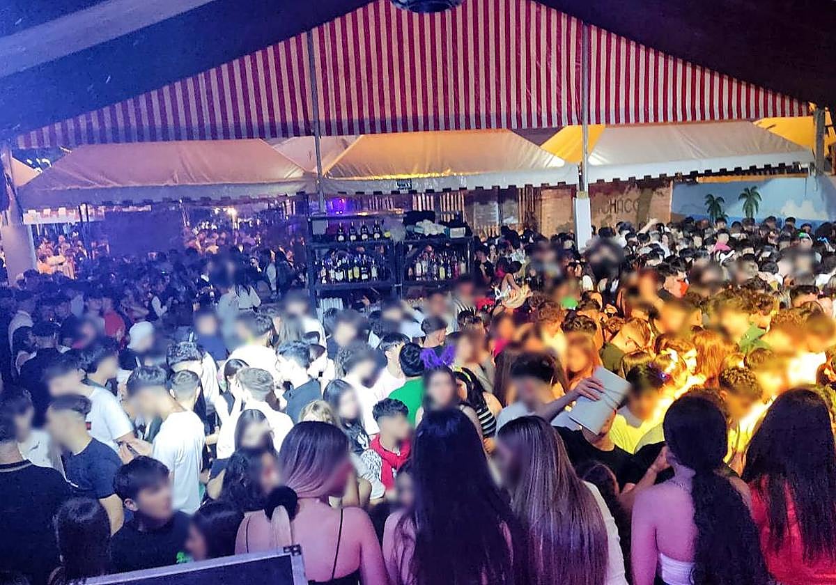 El vídeo del desalojo de una caseta en el Corpus por exceso de aforo