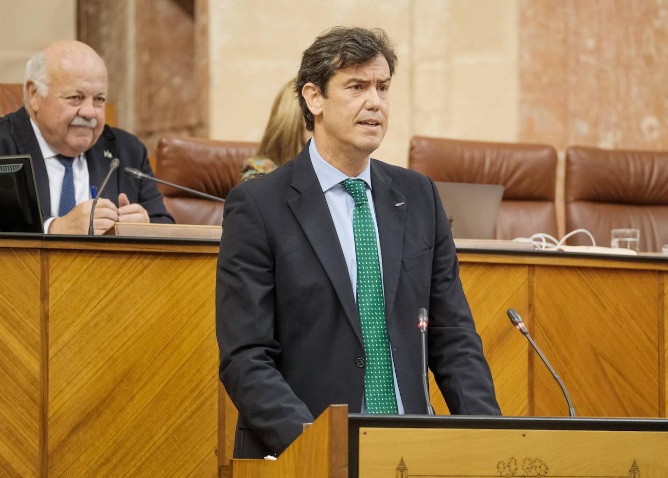 Juan José Salvador, en el Parlamento de Andalucía.