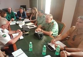 Junta local de Seguridad en el Ayuntamiento de Torredonjimeno.