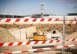 Obras del paso ciclopeatonal entre el Nevada y el PTS.