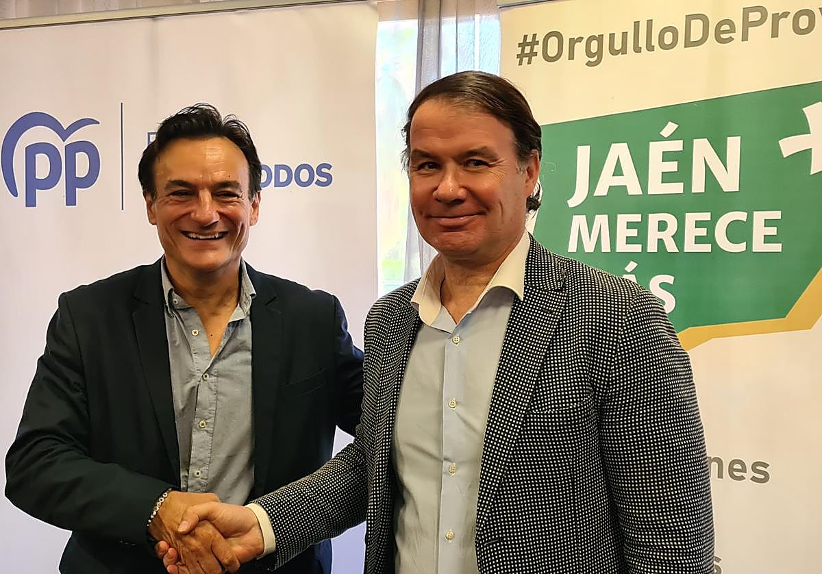 Agustín González y Manuel Carlos Vallejo, en la presentación del pacto de gobierno.