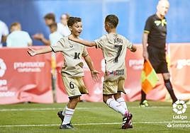 La UDA celebra el gol conseguido ante el Athletic de Bilbao.
