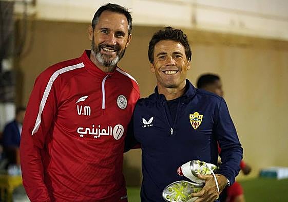 Vicente Moreno y Rubi coincidieron el pasado mes de diciembre en Arabia Saudí.