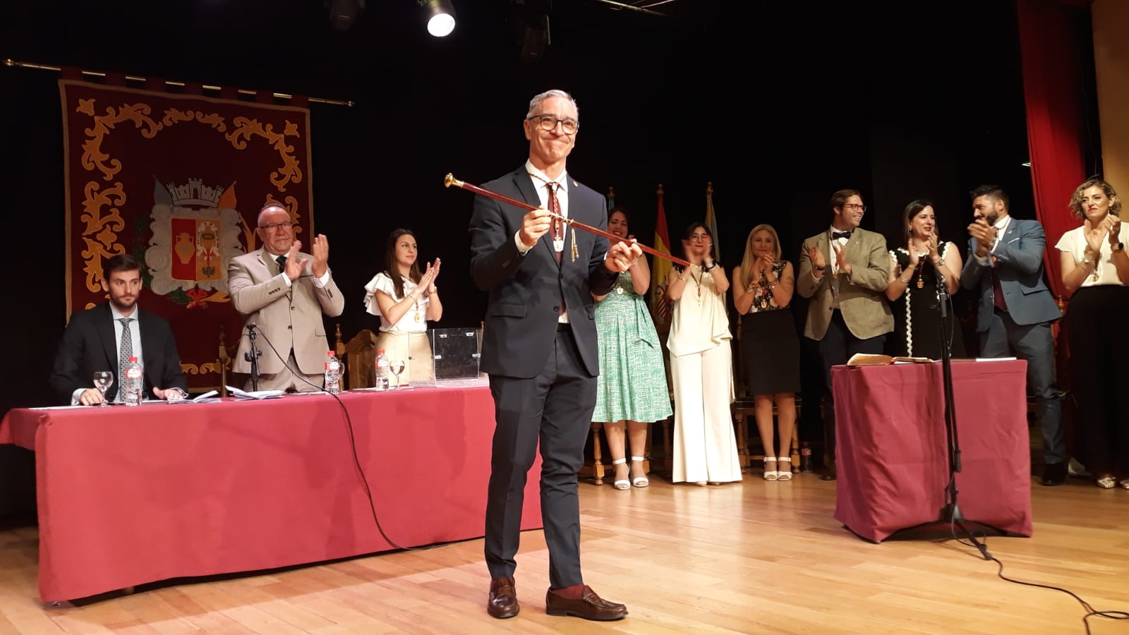 Luis Mariano Camacho, alcalde de Bailén, tras ser investido.