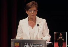 Adriana Valverde, durante su intervención.