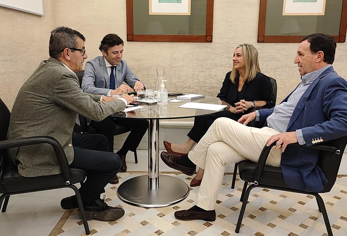 La alcaldesa de Granada, Marifrán Carazo, ha presidido la reunión con el presidente del Consejo Social del Ayuntamiento de Granad.