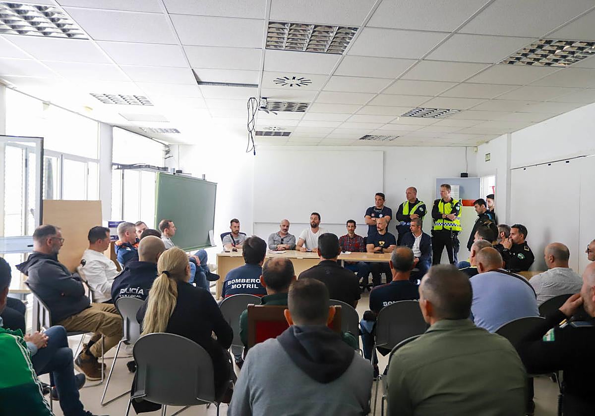 Imagen de archivo de una asamblea de la Policía Local de Motril antes de Semana Santa.