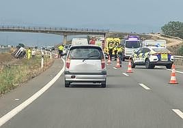 Accidente en la A-44, esta mañana.