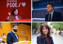 Candidatos al Congreso por PSOE, PP, Vox y Sumar.