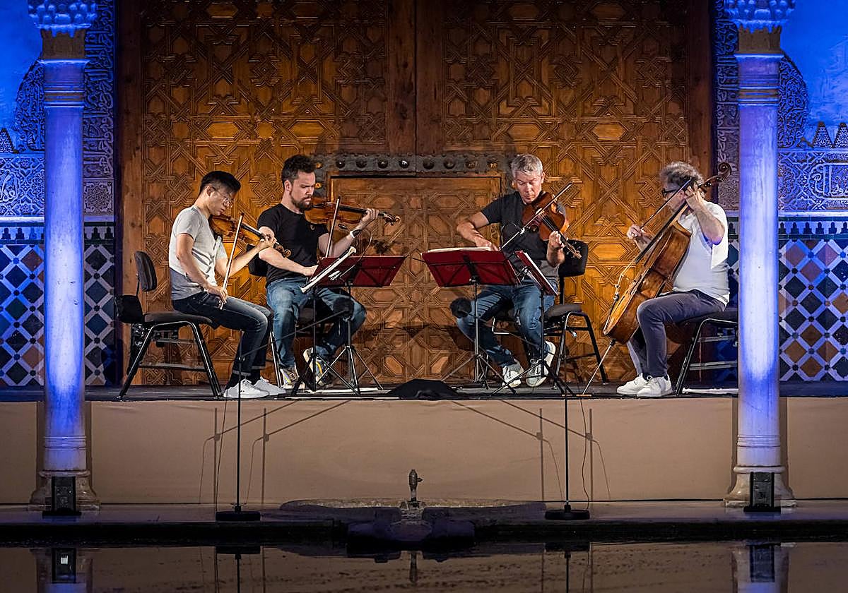 El Cuarteto Diotima, en la interpretación de 'Cuatro danzas', de Pedro Osuna.