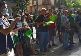 Protesta por un desahucio en la ciudad de Jaén.
