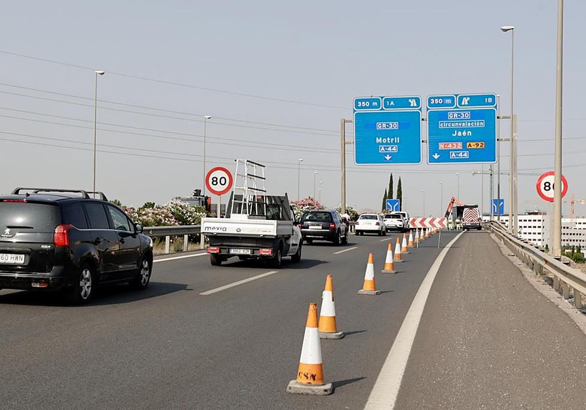 Obras en la Ronda Sur para la construcción de un nuevo carril bici
