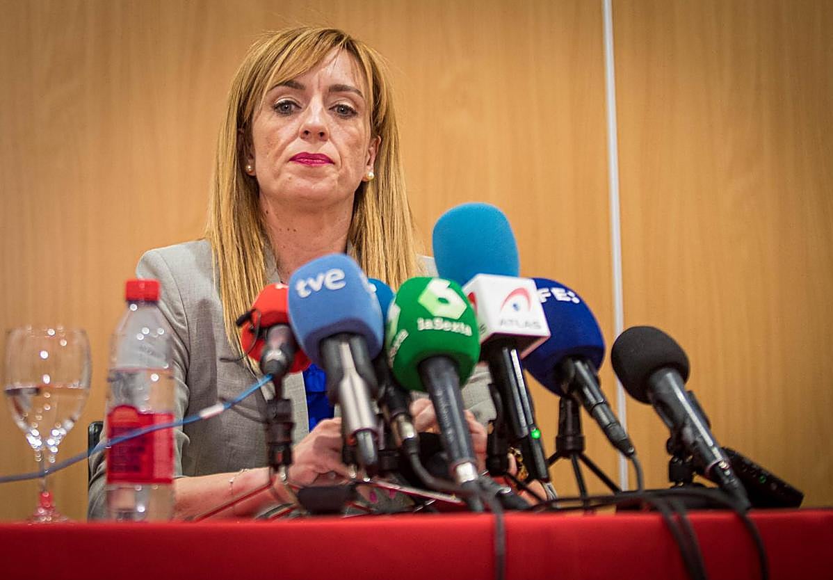 Berta Linares en su última comparecencia.