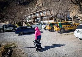 Hotel La Higuera, junto al desprendimiento.