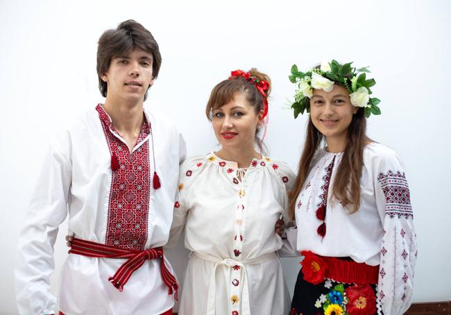 Anton, Natalia y Polina.