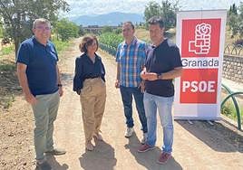 Carmen Calvo visita el entorno del río Monachil junto a José Antonio Montilla, Manuel García Cerezo y Alejandro Zubeldia