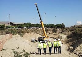 Visita técnica a las obras para el enlace de la A-7 y la A-92 en Viator.