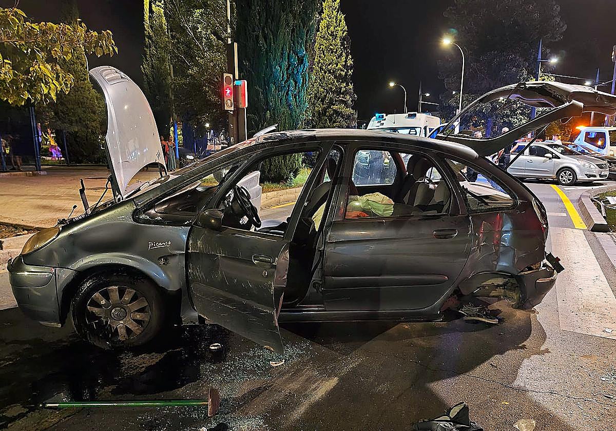 Estado de los vehículos tras el accidente