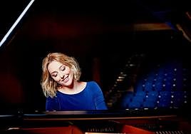 Judith Jáuregui durante una actuación.