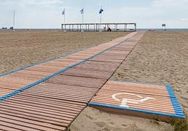 Las playas almerienses no avanzan en accesibilidad en los puntos instalados para promoverla