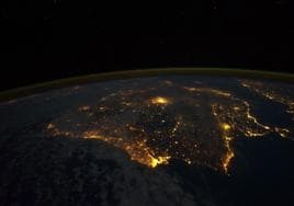 Una de las imágenes de Andalucía desde el espacio