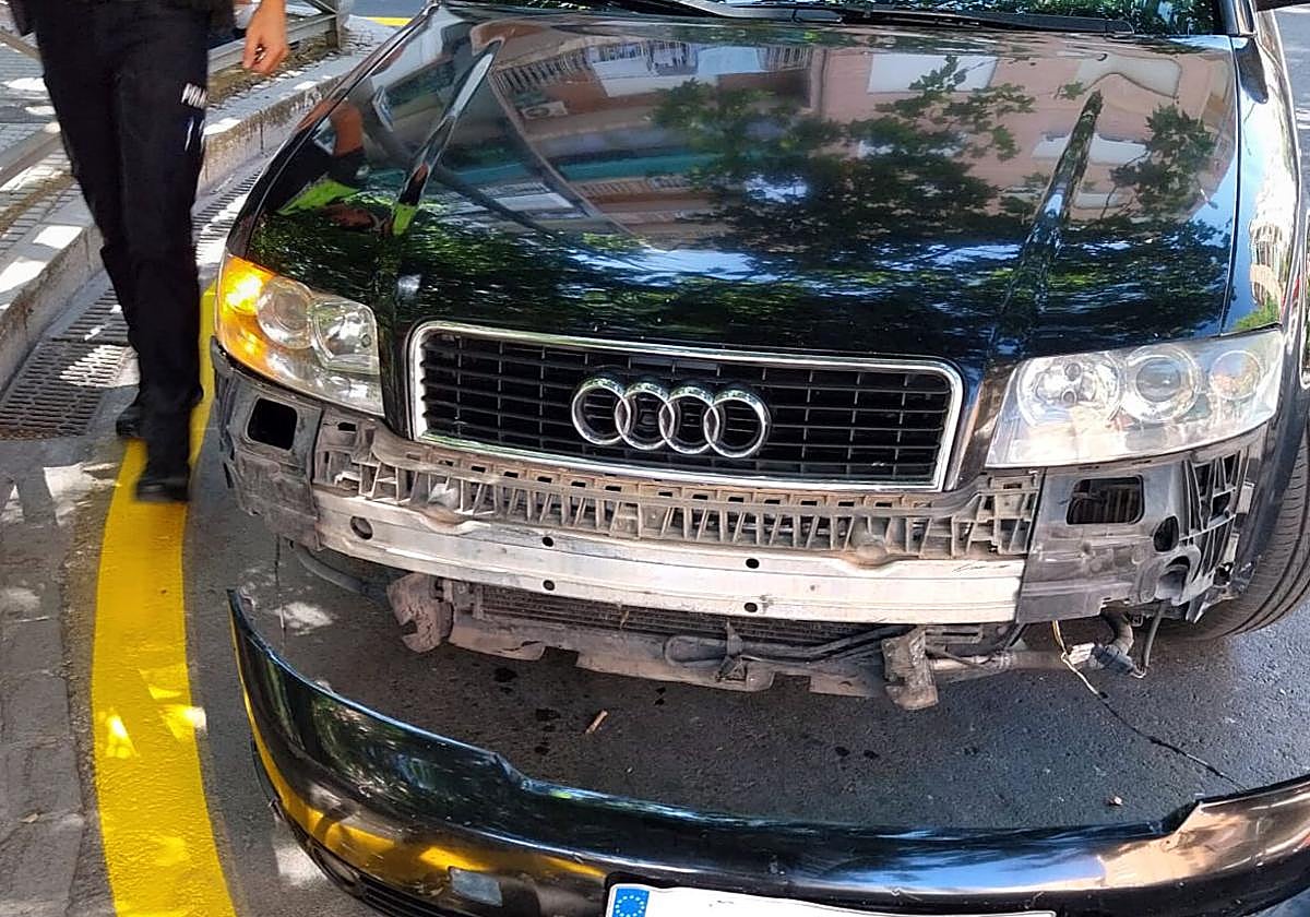 Así ha quedado el coche siniestrado.