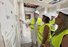 Visita a las obras en el Hospital de Jaén.