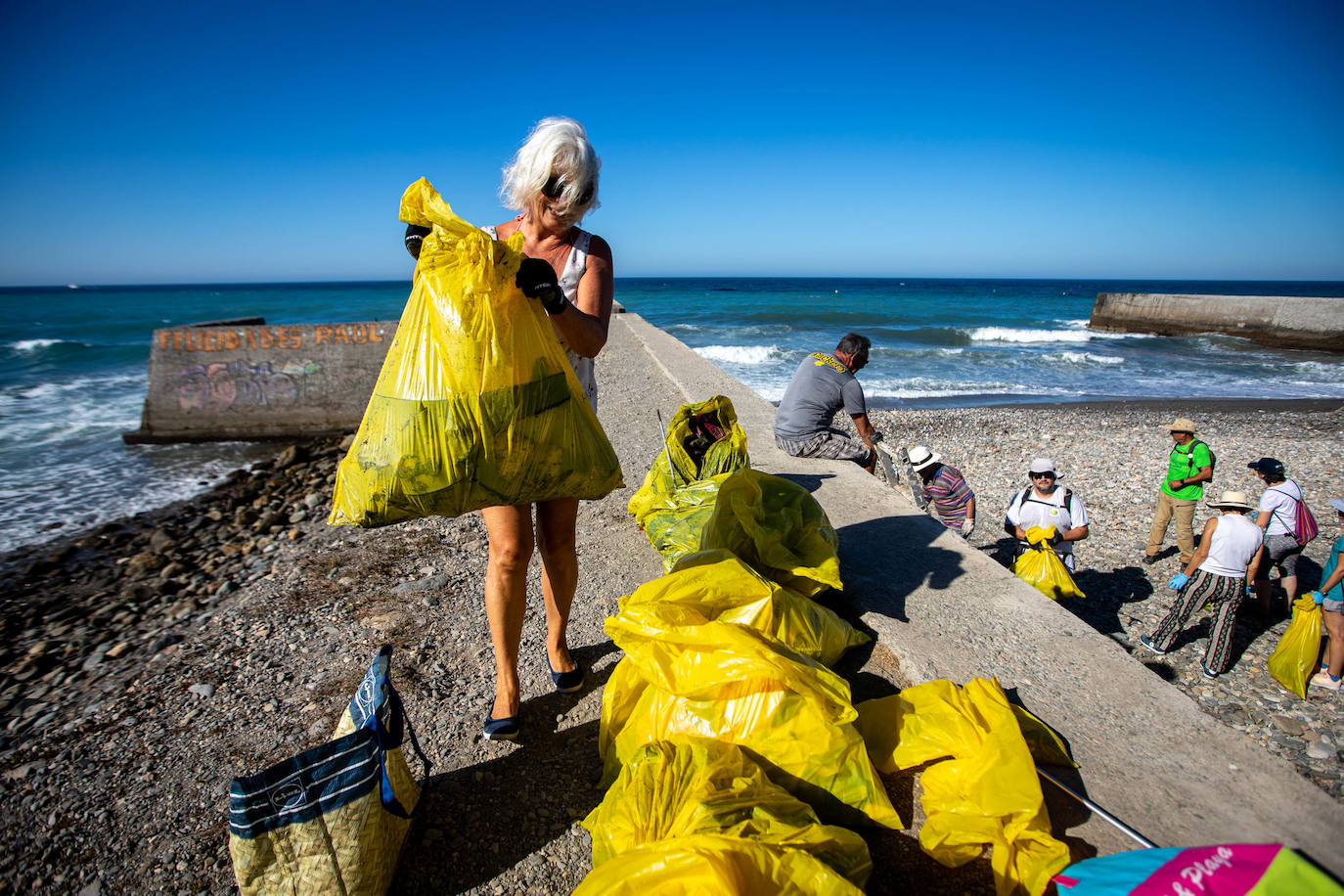 Las imágenes de la limpieza del Guadalfeo