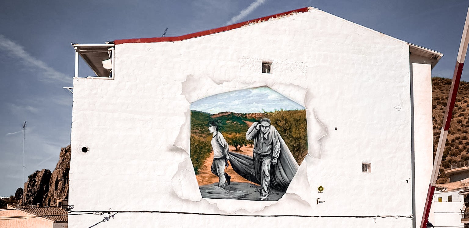 Obra grafitera en Cambil.