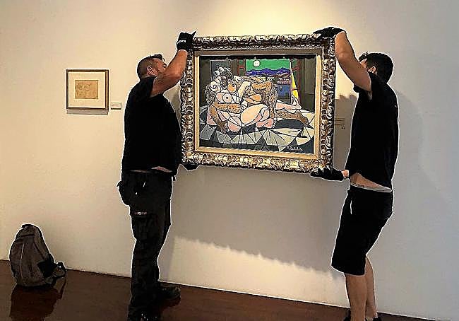 Nocturno de la pareja, conocido como El Sátiro, que Zabaleta pintó en 195. García-Márquez.